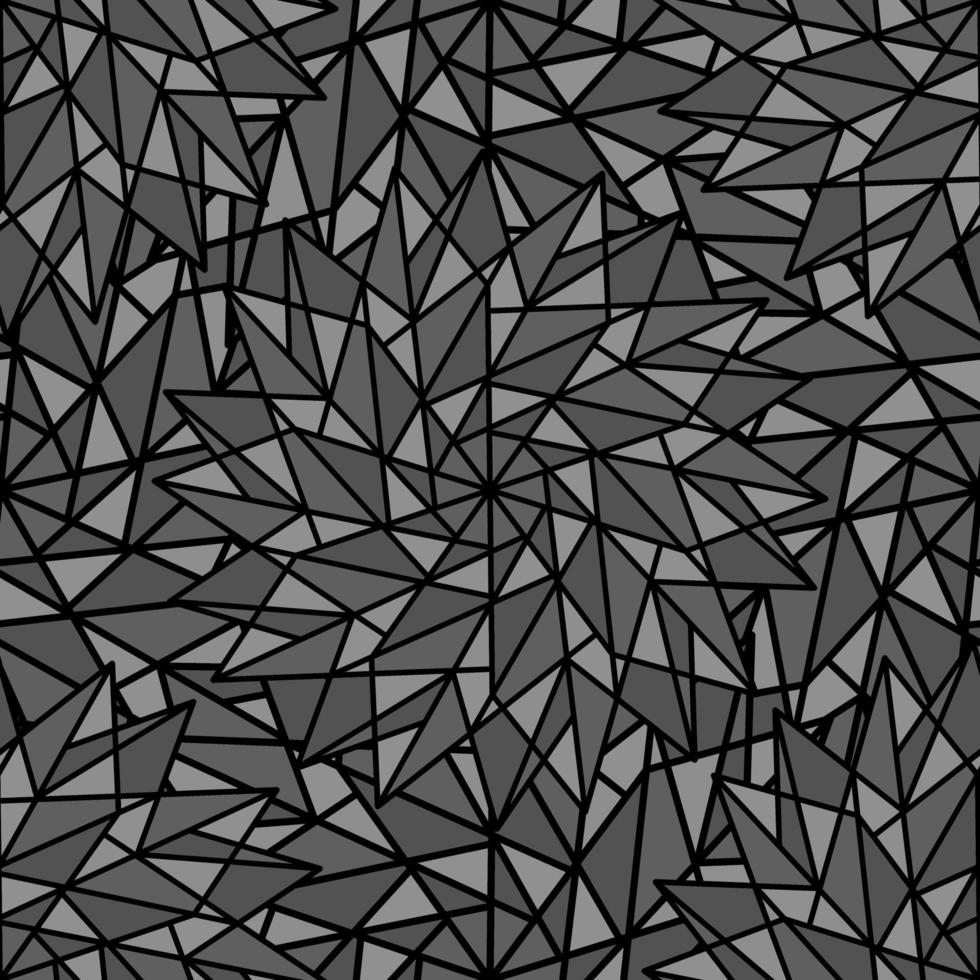 abstrakter grauer Vektor nahtloser Hintergrund mit komplexen geometrischen Sternen in Form eines Kaleidoskops