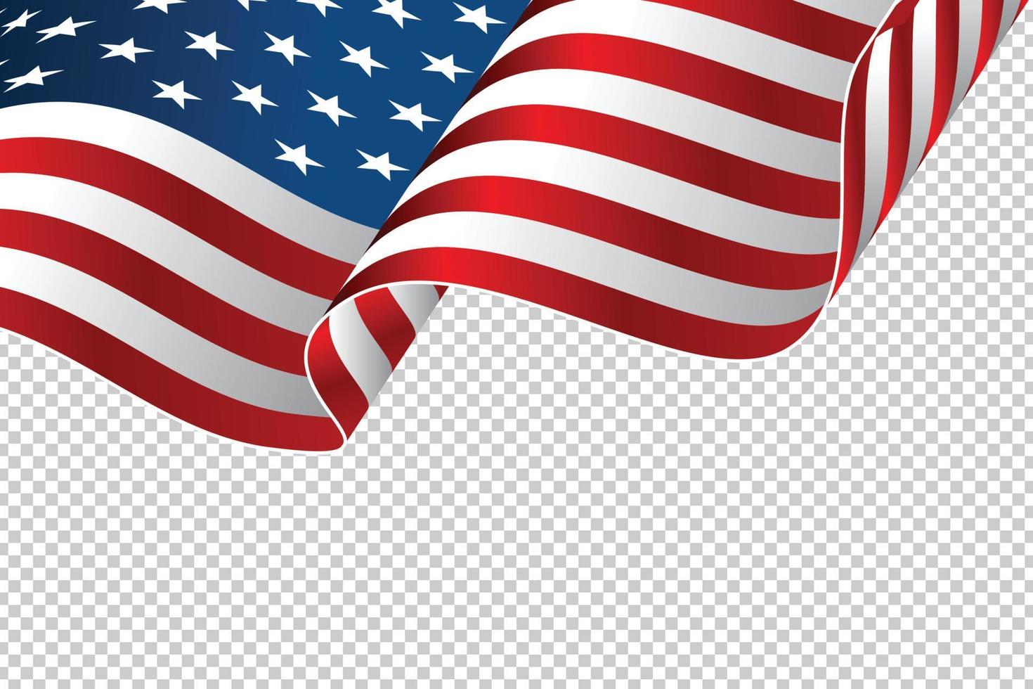 amerikanische flagge für den unabhängigkeitstag. vektor