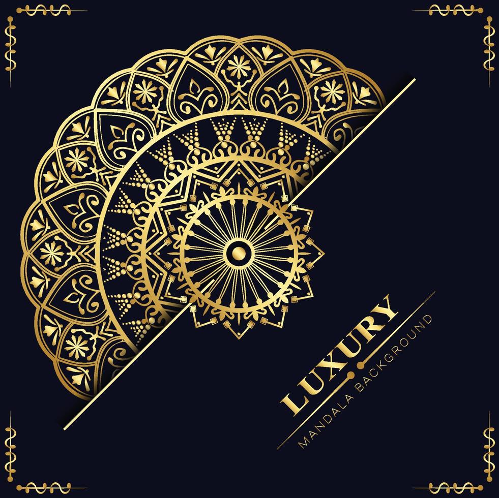 luxus-mandala-hintergrund mit goldenem muster dekoratives mandala für druck, poster, cover, broschüre, flyer, banner vektor