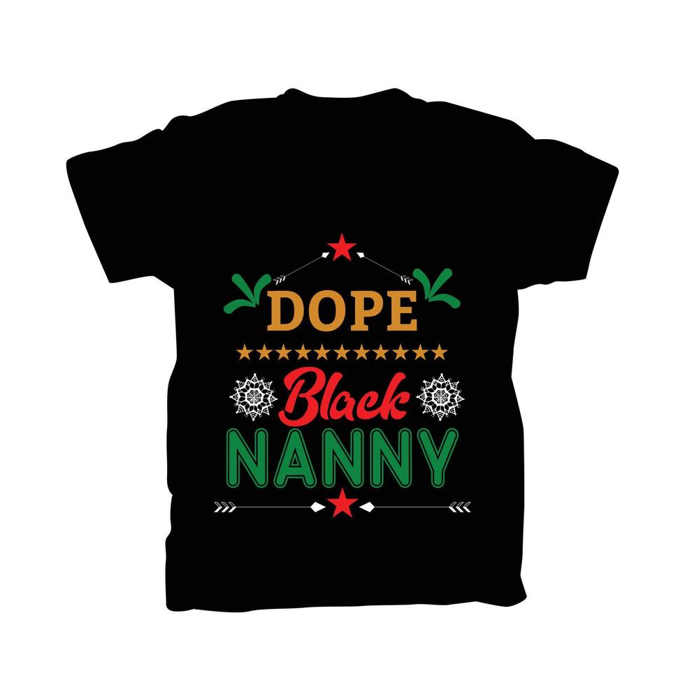 svart nanny t-shirt design 2022 vektor