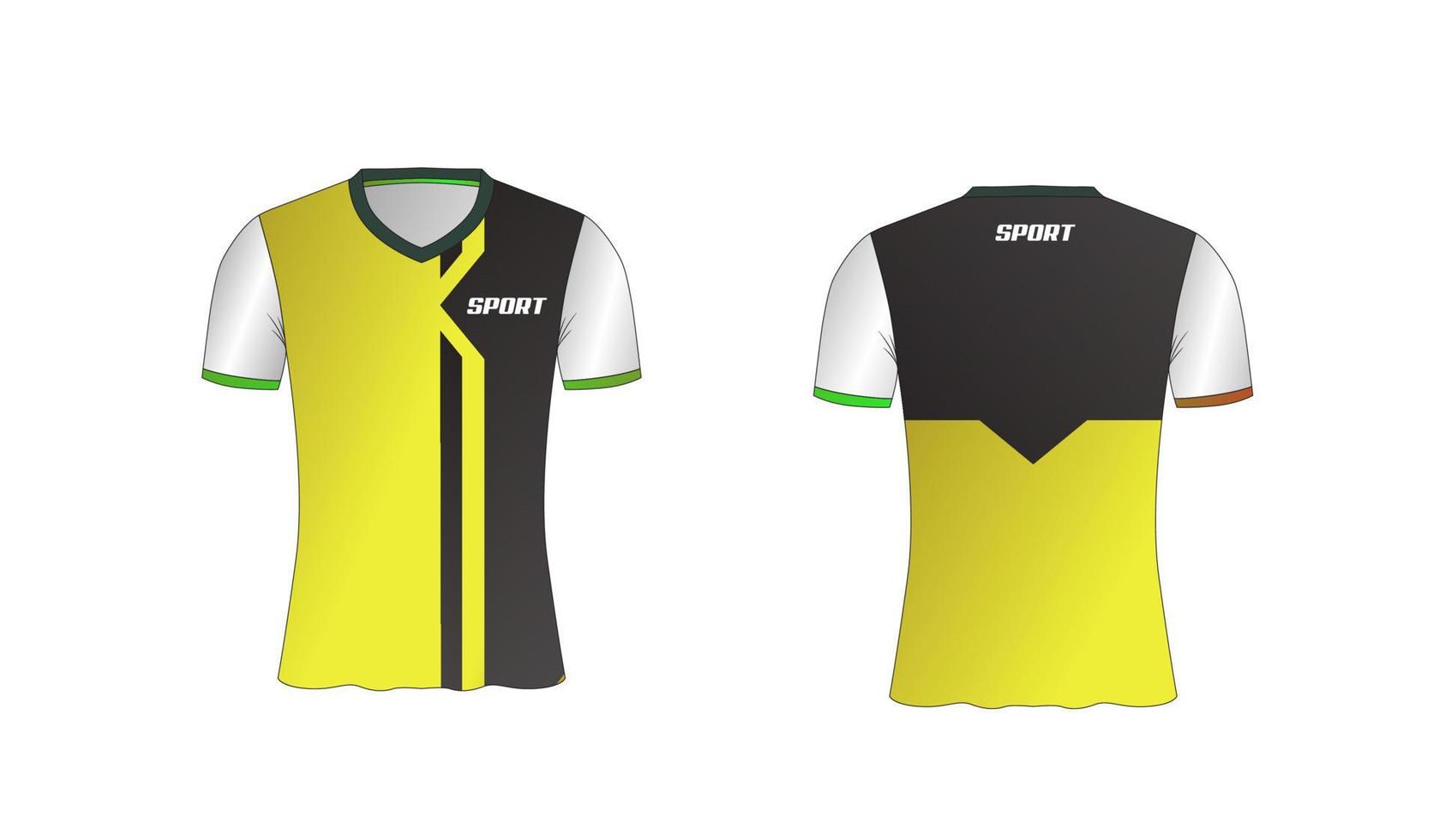 Jersey ist ein gemeines Sport-T-Shirt-Design für Fußball-, Basketball- und Volleyballmannschaften vektor