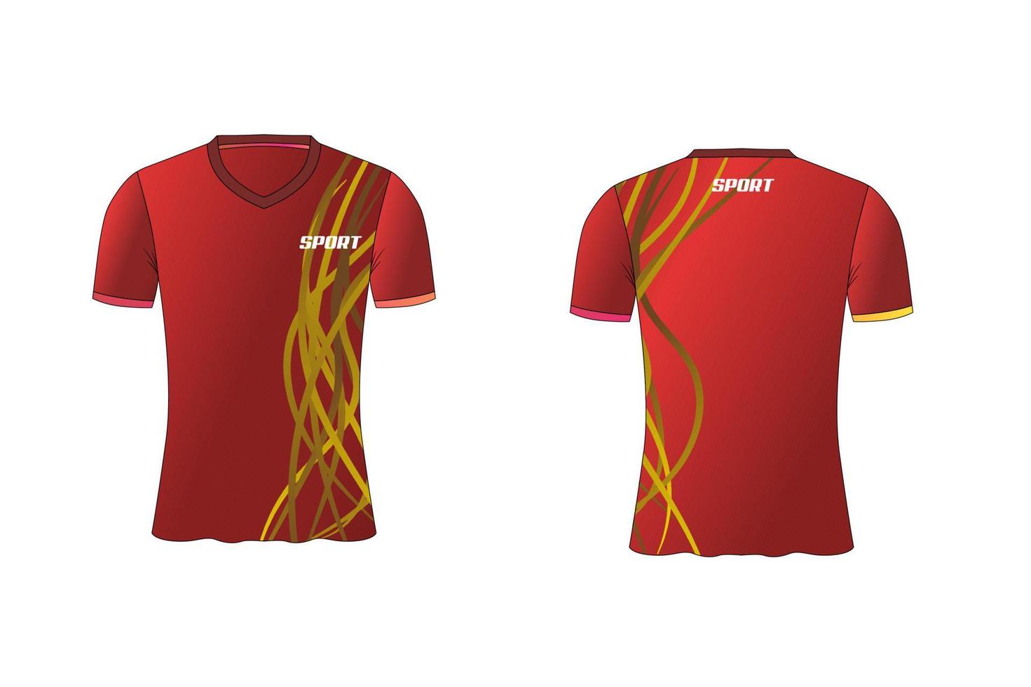 Jersey ist ein gemeines Sport-T-Shirt-Design für Fußball-, Basketball- und Volleyballmannschaften vektor