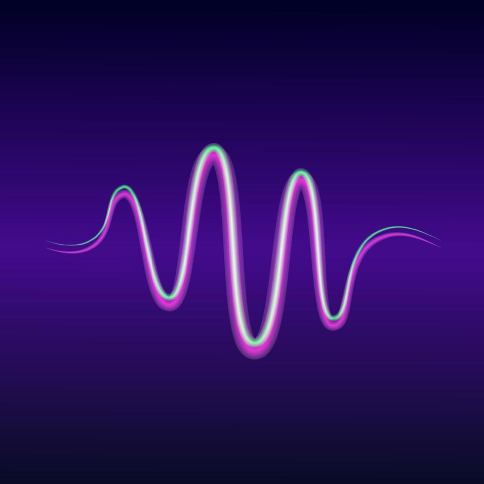 leichtes Audiospektrum, Wellenlinienmusik, Sound-Equalizer-Vektor vektor