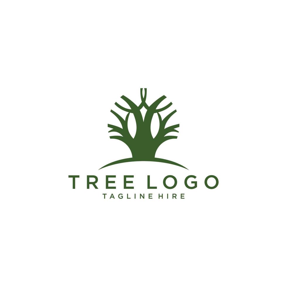 Baum-Vektor-Symbol. Natur Bäume Vektor-Illustration Logo-Design. vektor