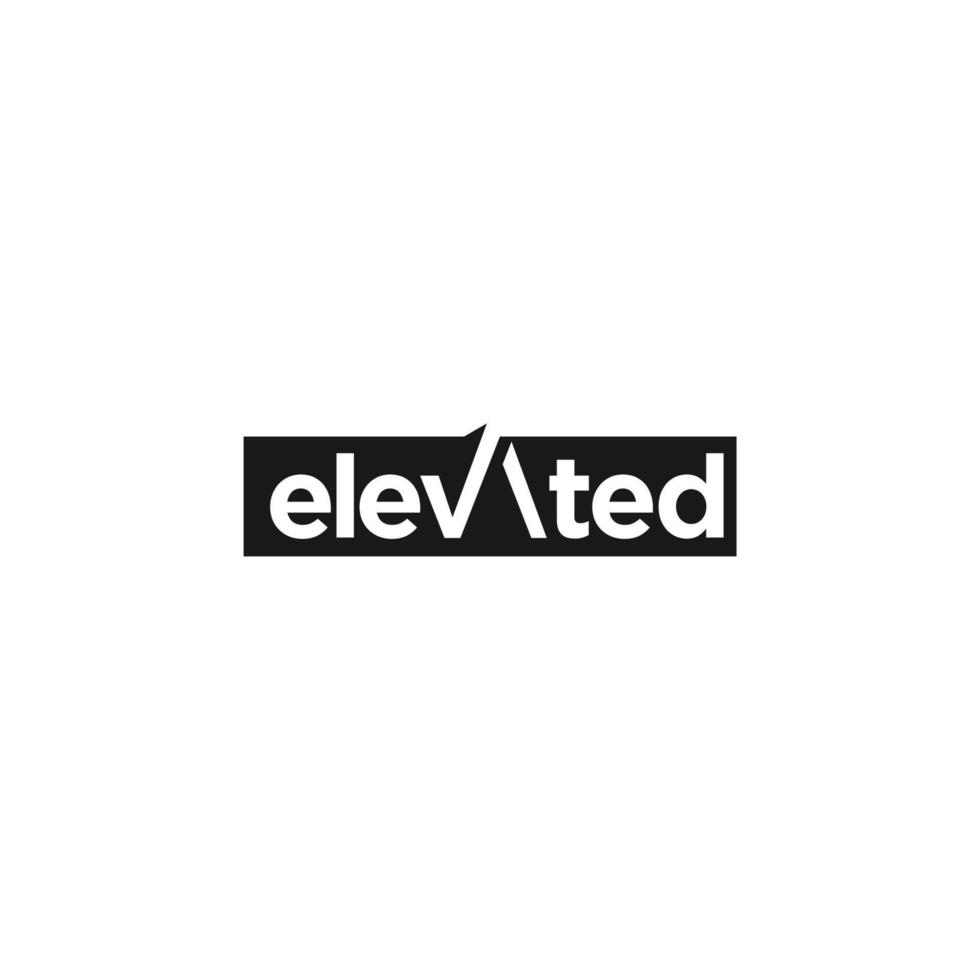 elevate modern logotyp vektortypografi för nedladdning vektor