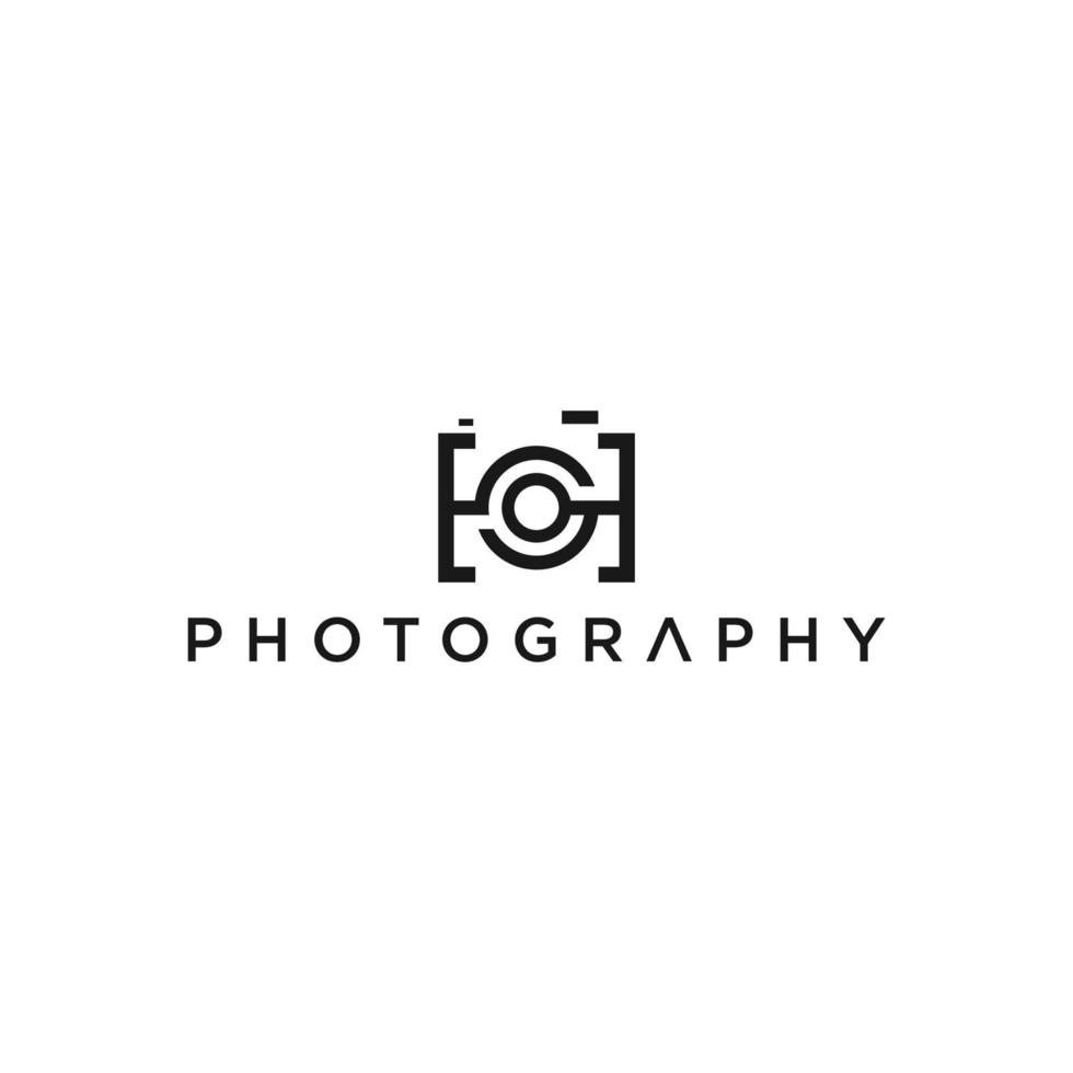 logotyp mall fotografi studio, fotograf, foto. företag, varumärke, varumärke, företag, identitet, logotyp. ren och modern stil vektor