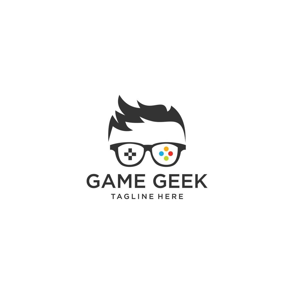 geek logotyp design inspiration vektor