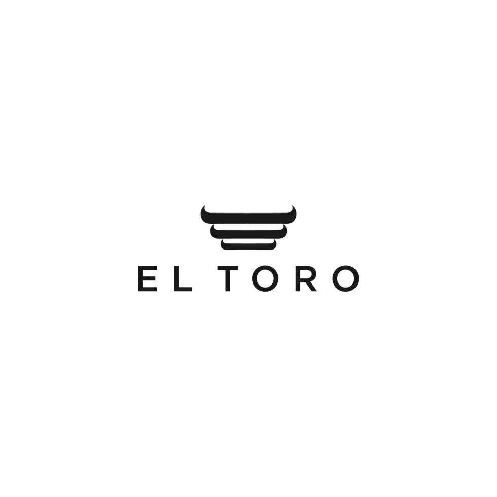 el toro bull logo hipster retro vintage vektorsymbol vektor