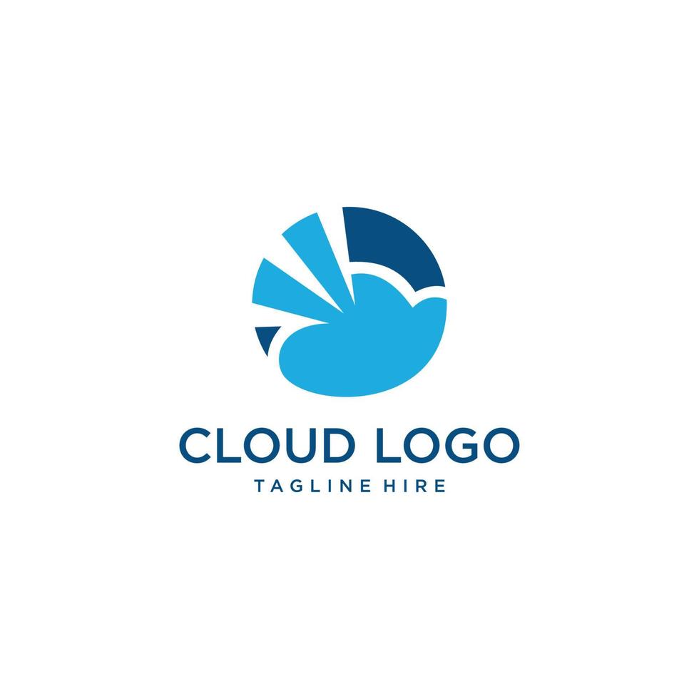 Cloud-Logo-Vektor-Design-Vorlage vektor