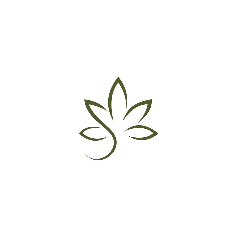 friska människor och cannabisblad logotypdesign vektor