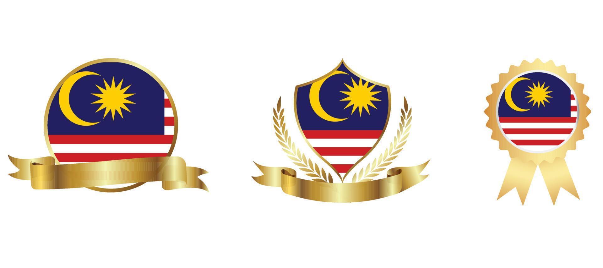 Symbol der malaysischen Flagge. Web-Icon-Set. Icons Sammlung flach. einfache Vektorillustration. vektor