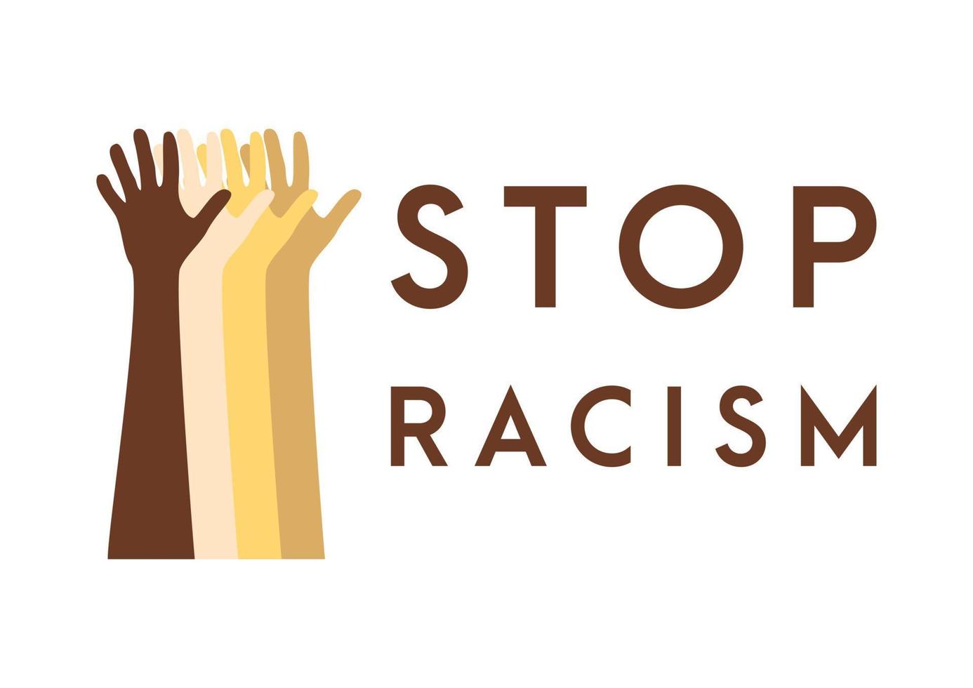 Stoppen Sie Rassismus-Symbol-Vektor-Illustration vektor