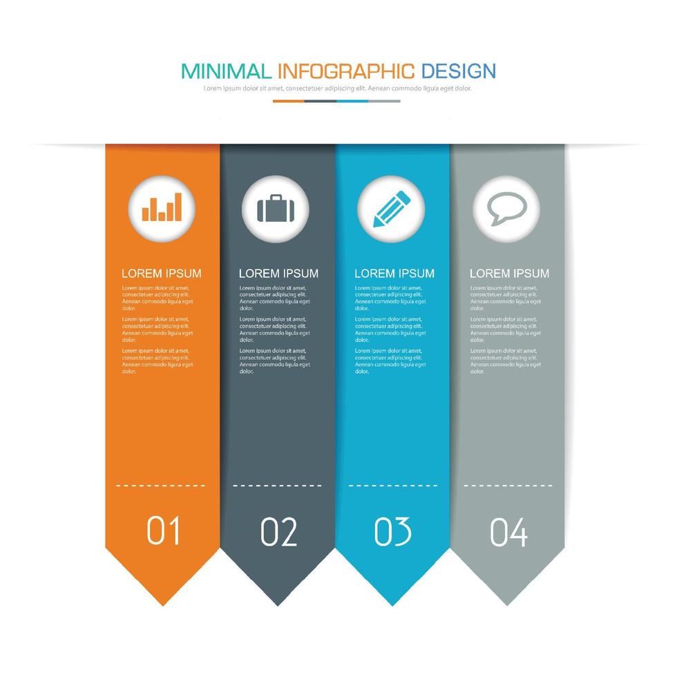 Business-Infografik-Vorlage das Konzept ist Kreis Option Schritt mit Vollfarb-Symbol kann für Diagramm-Infograph-Diagramm-Geschäftspräsentation oder Web verwendet werden, Vektor-Design-Element Illustrationa vektor