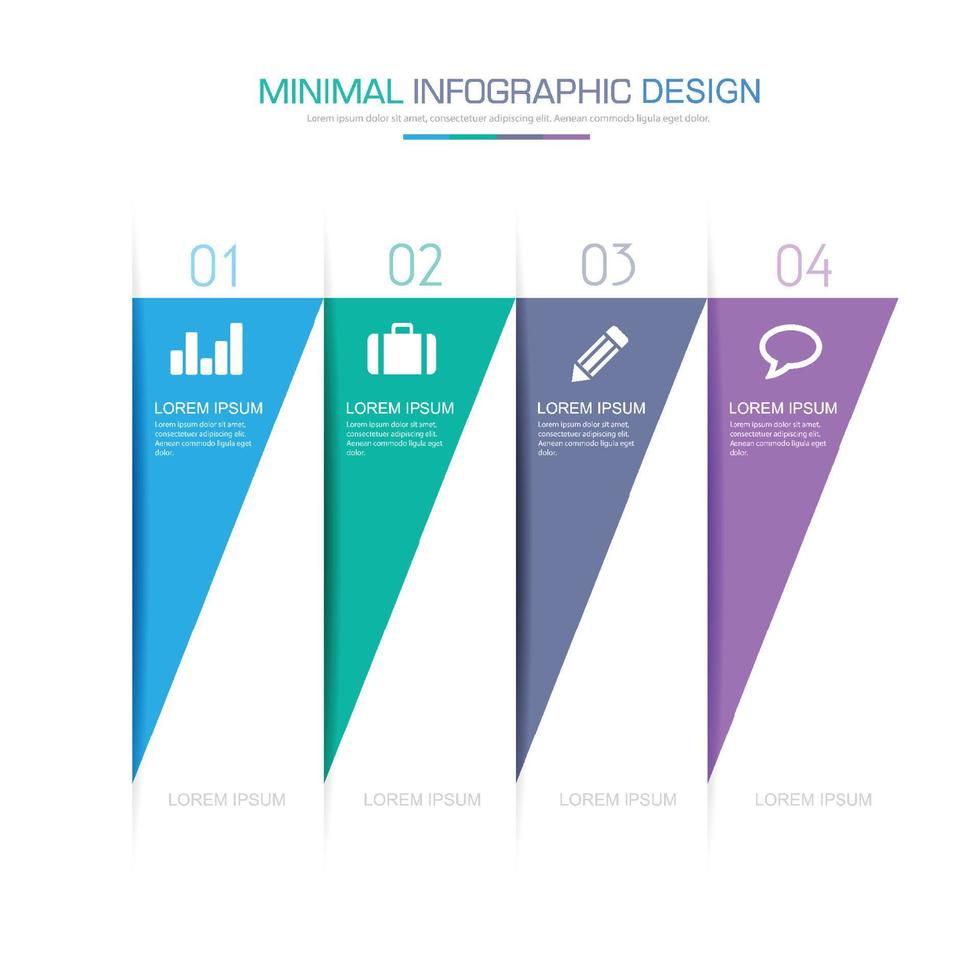 affärsinfografisk mall konceptet är cirkelalternativ steg med fullfärgsikon kan användas för diagram infografdiagram affärspresentation eller webb, vektordesignelement illustrationa vektor