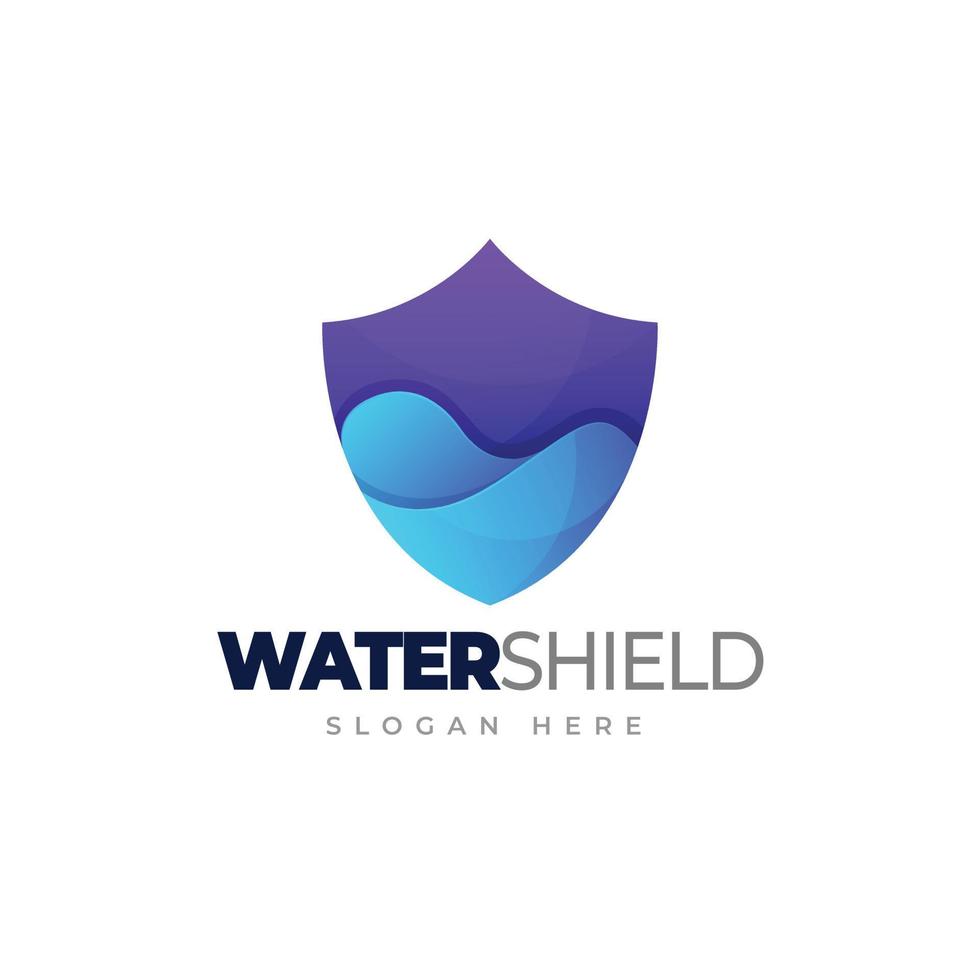 vatten sköld logotyp mall vektor