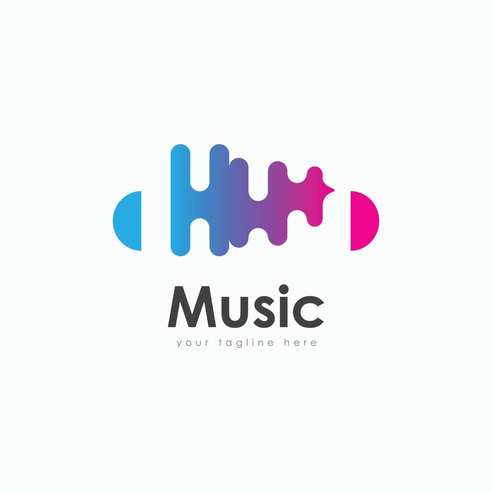 musik logotyp mall vektor