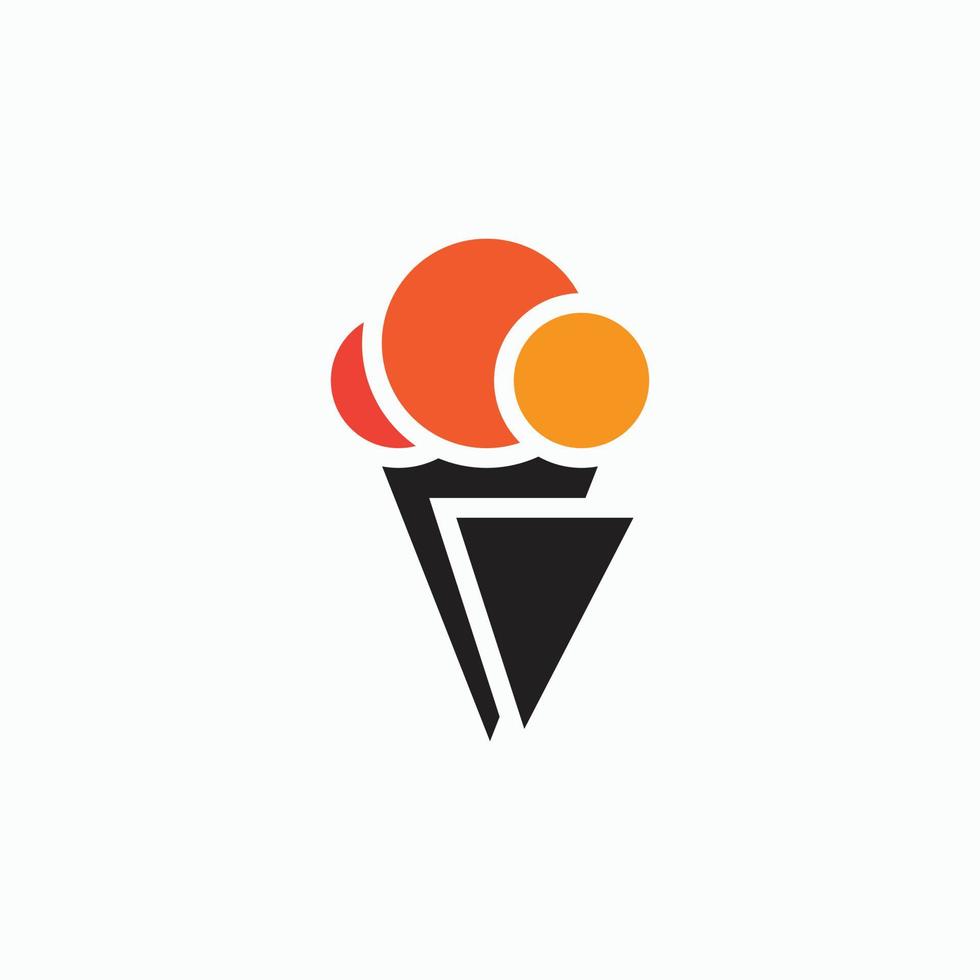 Design der Eiscreme-Logo-Vorlage vektor