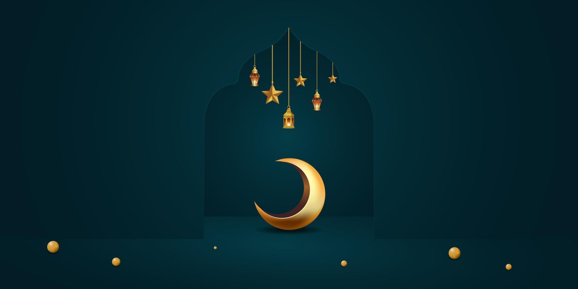 Ramadan Kareem Banner Hintergrund Design Illustration vektor