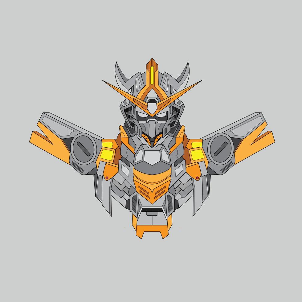 Krieger-Cyborg-Roboterritter im Hintergrund der heiligen Geometrie, perfekt für T-Shirt-Design, Aufkleber, Poster, Waren und E-Sport-Logo vektor