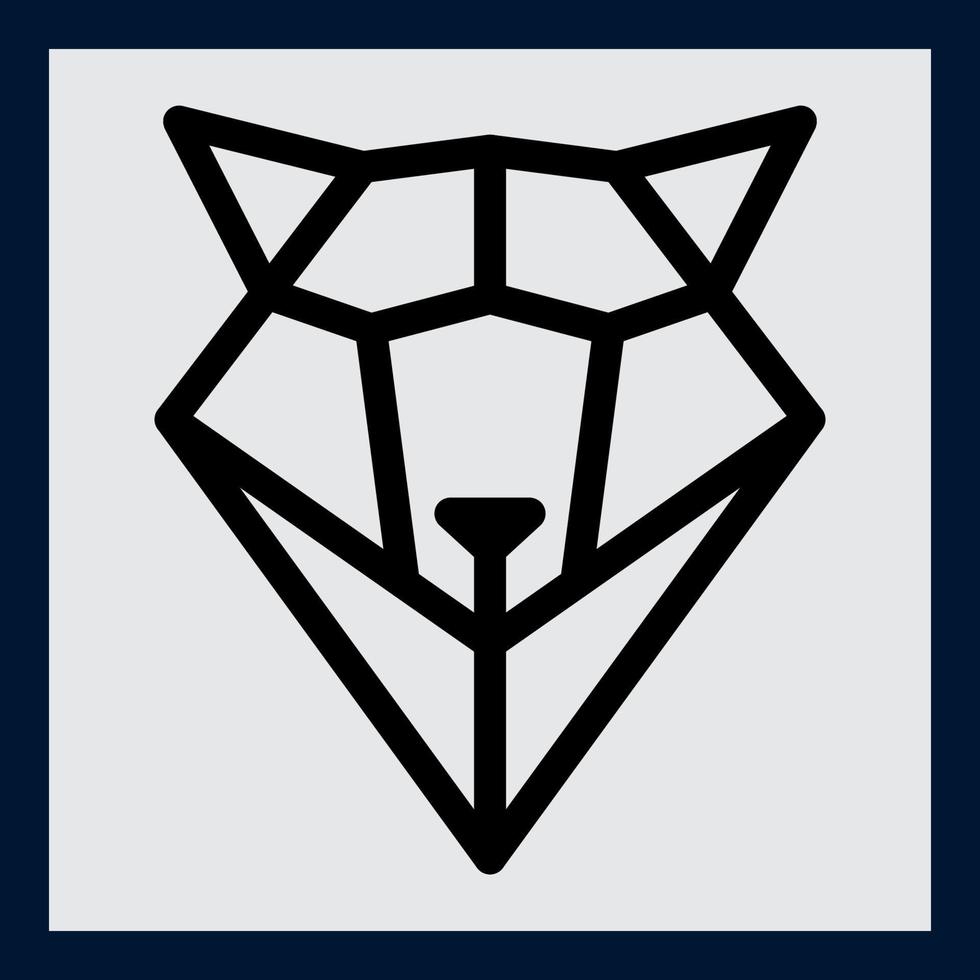 polygonal varghuvud. vilda djur ikon. vektor illustration.