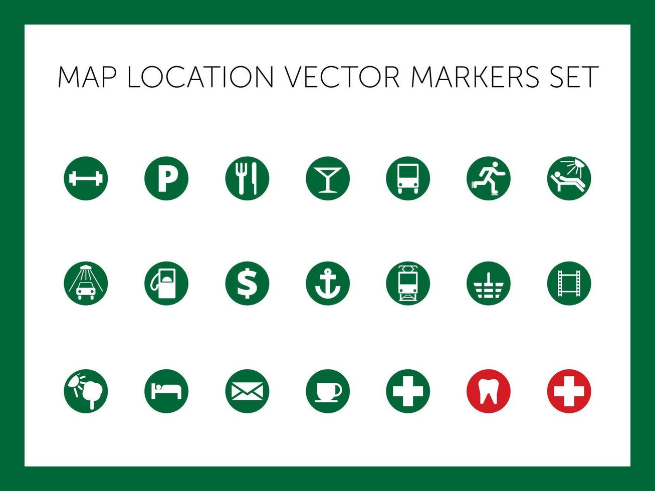 Geo-Tagging-Set mit verschiedenen Vektorzeichen vektor