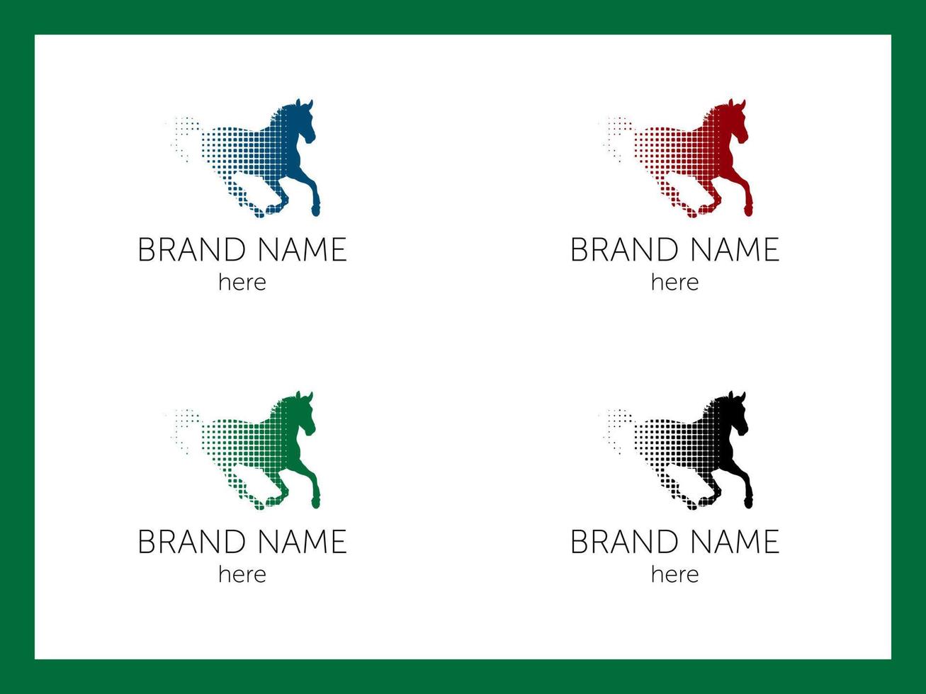 springhäst för företagets logotyp vektor