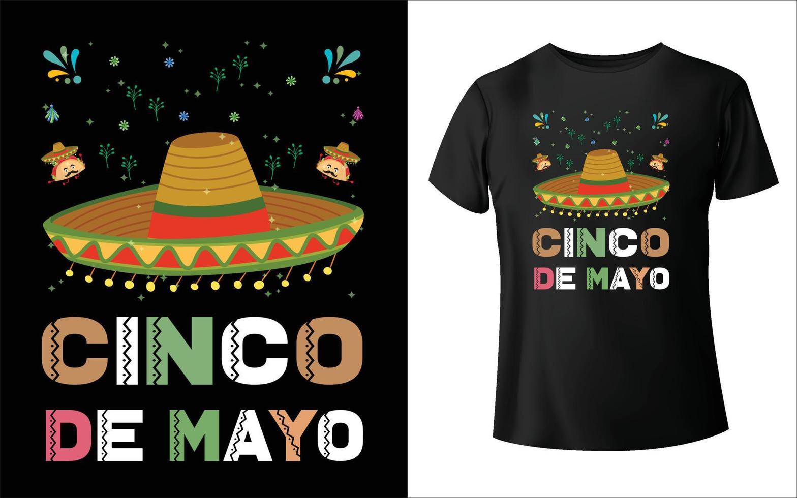 cinco de mayo t-skjorta design vektor konst cinco de mayo vektor