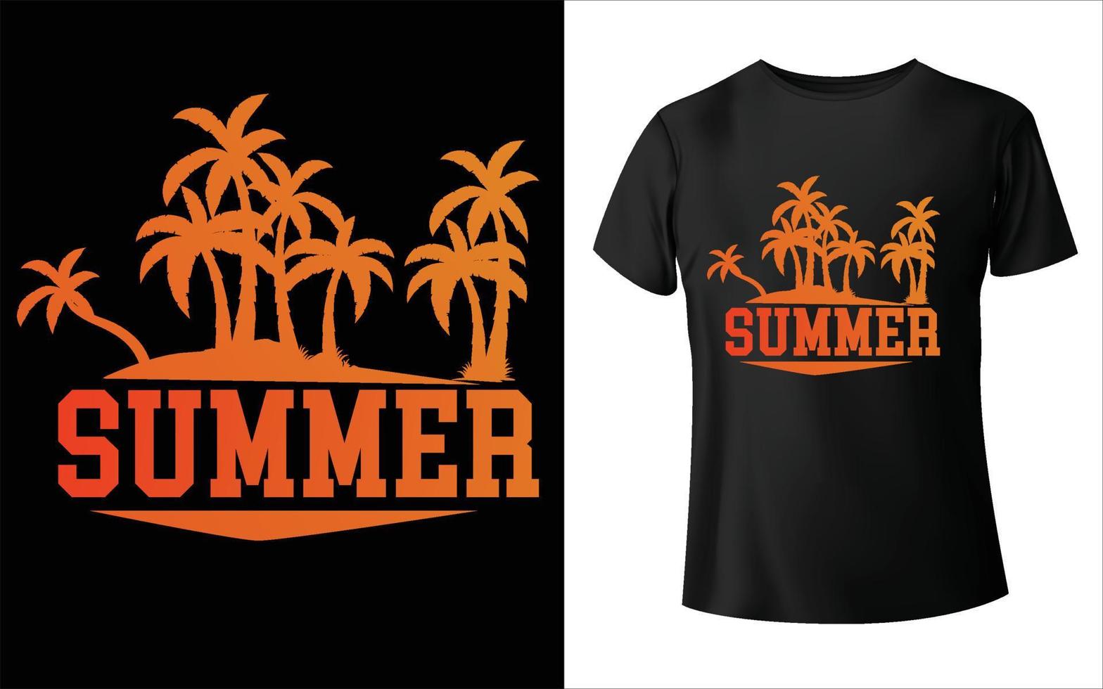 sommar t-shirt design, sommar vintage t-shirt design, sommar strand t-shirt mall färg, t-shirt design vektor