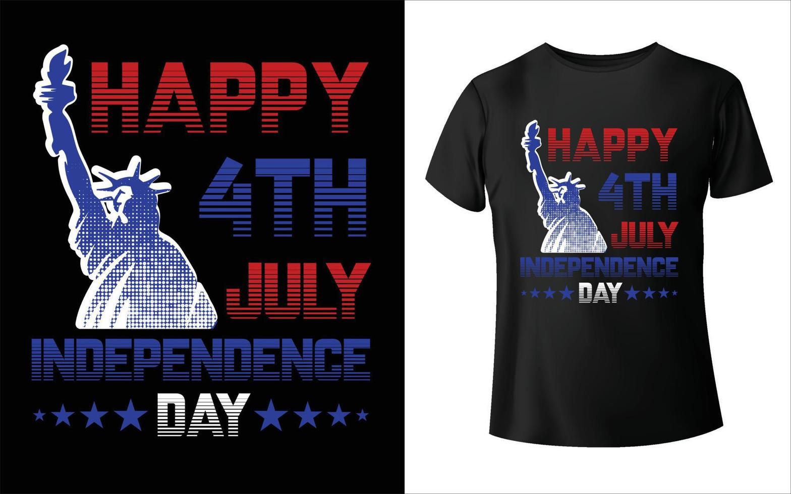 glücklich 4. juli unabhängigkeitstag t-shirt design, unabhängigkeitstag t-shirt, glücklich 4. juli, usa flaggenvektor, vektor