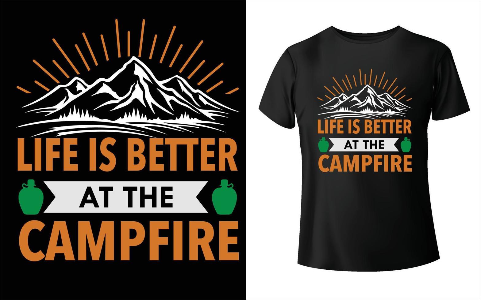 Camping-T-Shirt-Design, Camping-Vektor, Camping-Vektor, Lizenzgebühr Dies ist mein Wander-T-Shirt-Design. Vektor, vektor