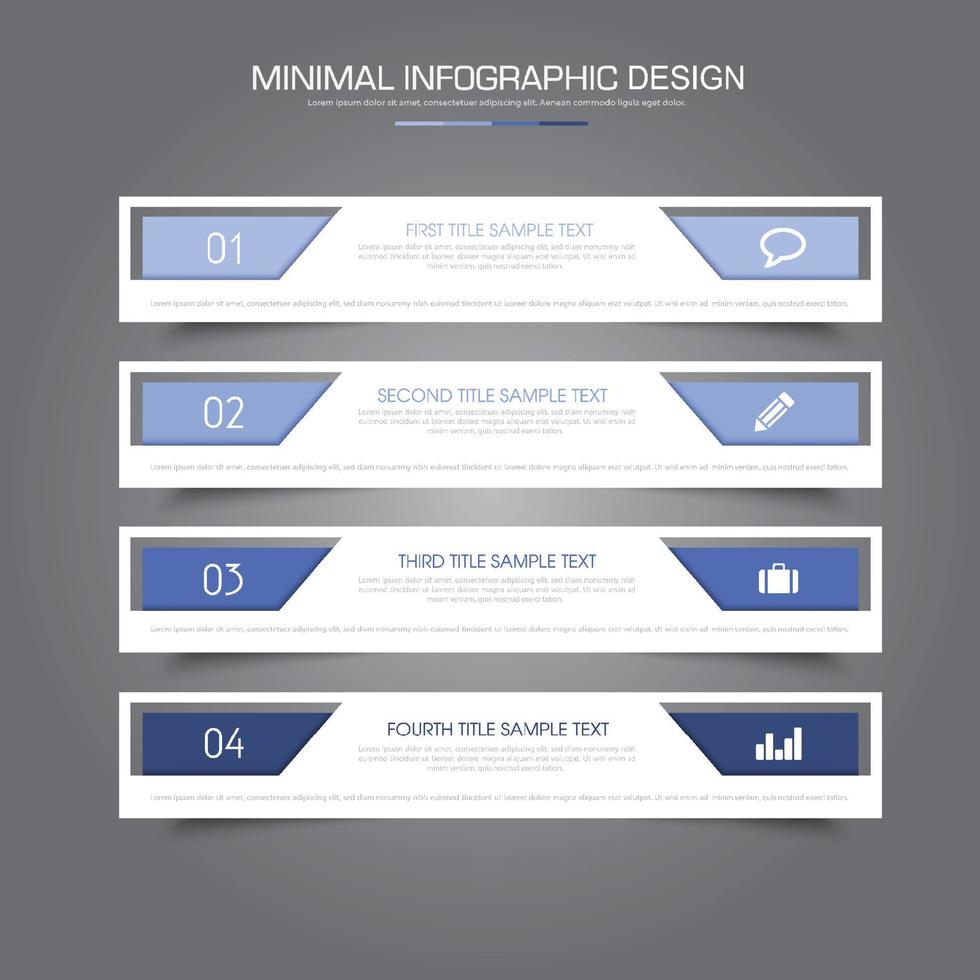 Business-Infografik-Vorlage mit Symbol, Vektor-Design-Illustration vektor