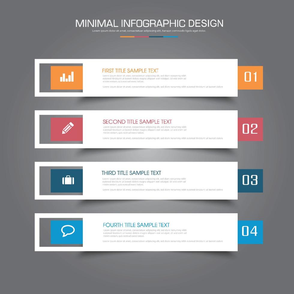 Business-Infografik-Vorlage mit Symbol, Vektor-Design-Illustration vektor