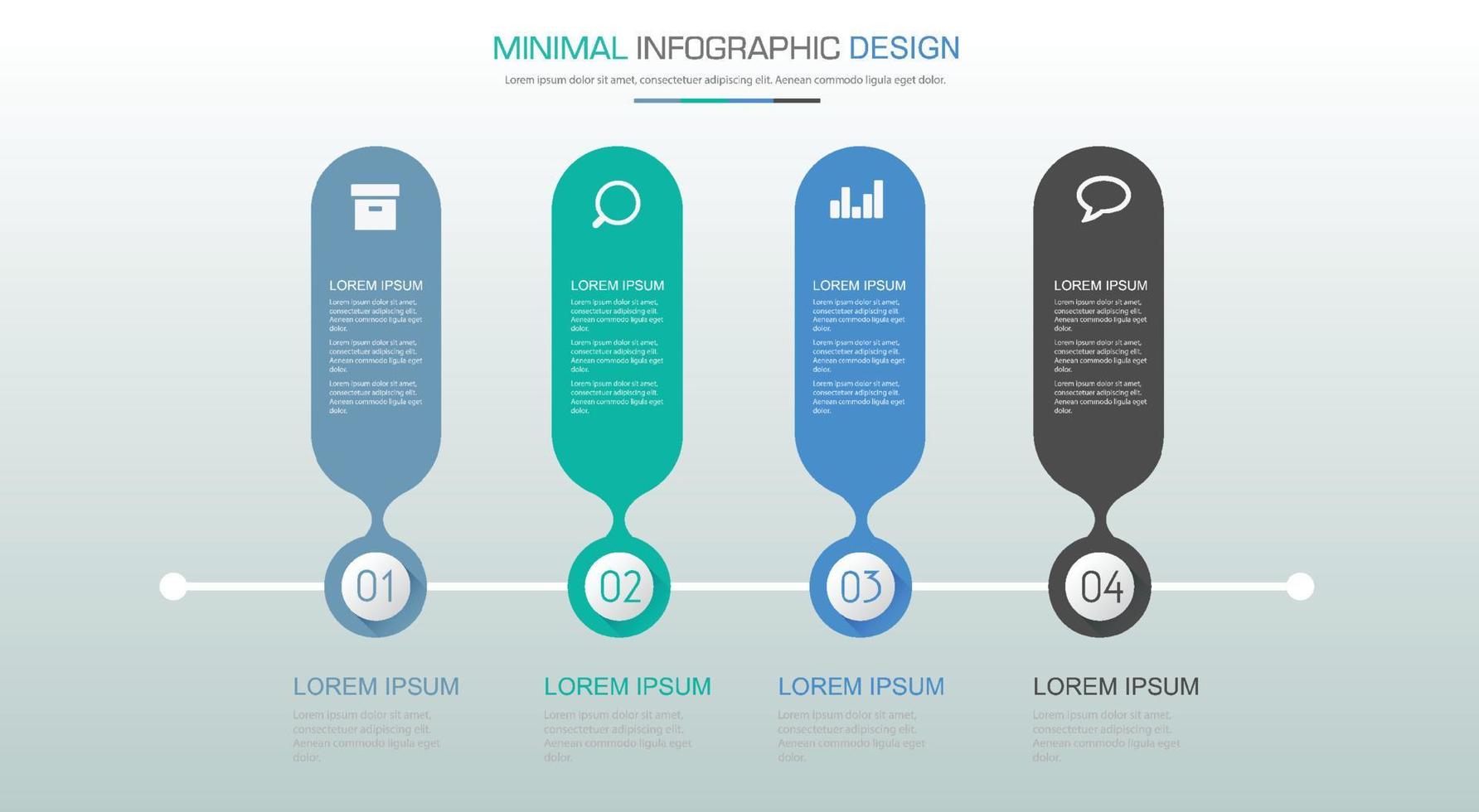 Business-Infografik-Vorlage mit Symbol, Vektor-Design-Illustration vektor