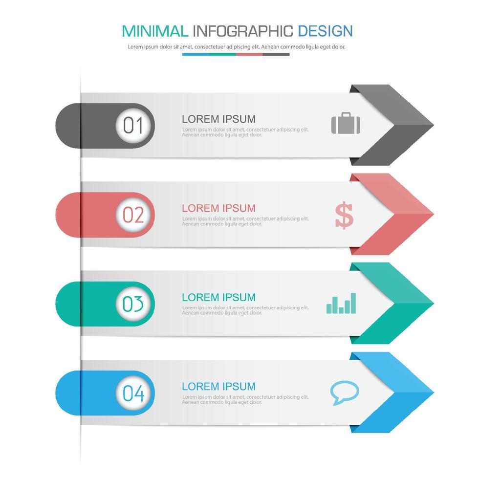 Business-Infografik-Vorlage mit Symbol, Vektordesign-Element vektor