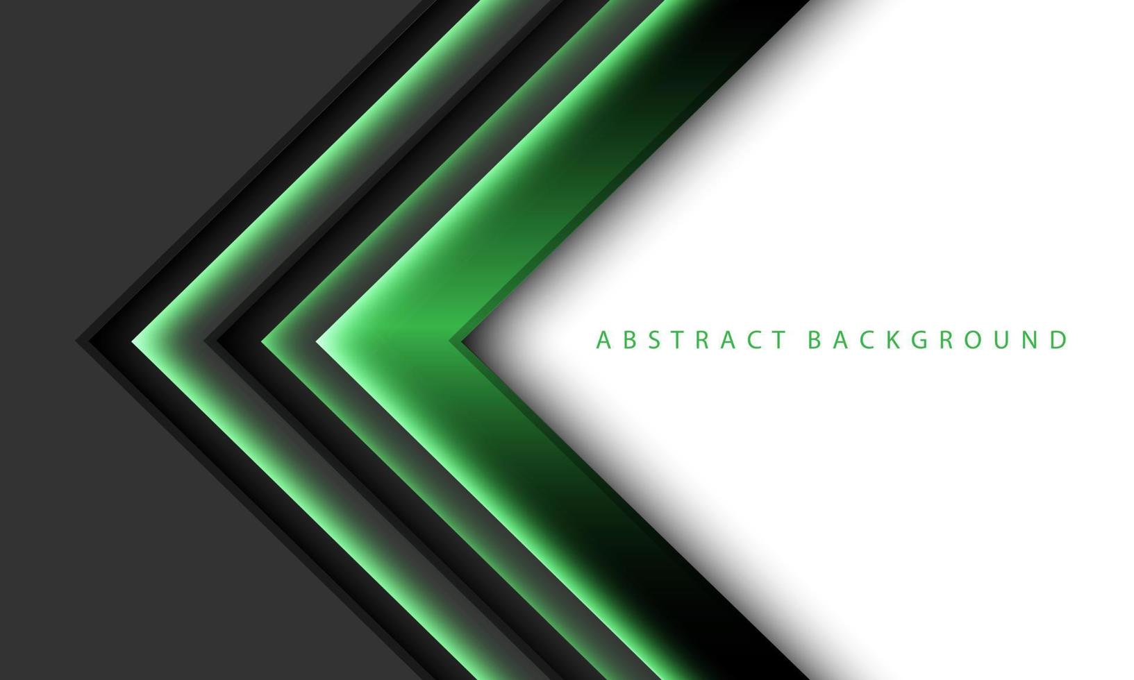 abstrakt grön pil ljus skugga riktning på mörkgrå metallic med vit tomt utrymme design modern futuristisk teknik bakgrundsvektor vektor