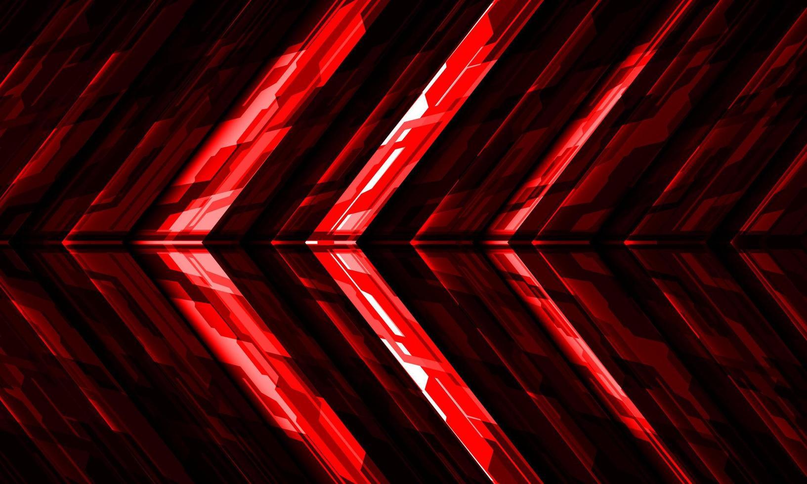 abstrakter roter Cyber-Pfeil geometrische Technologie futuristische Musterrichtung auf weißem Design moderner kreativer Hintergrundvektor vektor