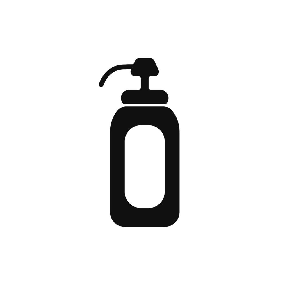 Symbolvektor für Seifenflaschenflüssigkeit. Duschgel. einfache flache Vorlage vektor