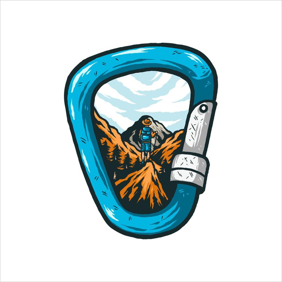 Karabiner Wald Illustration Retro-Hand gezeichnet vektor