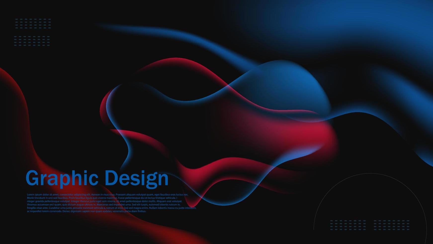 3D moderner dynamischer roter und blauer transparenter Effekt, abstrakte futuristische Grafik vektor