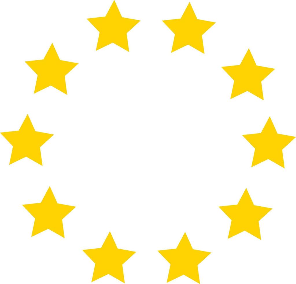 Sterne in einem Kreissymbol. Flaggensymbol der Europäischen Union vektor