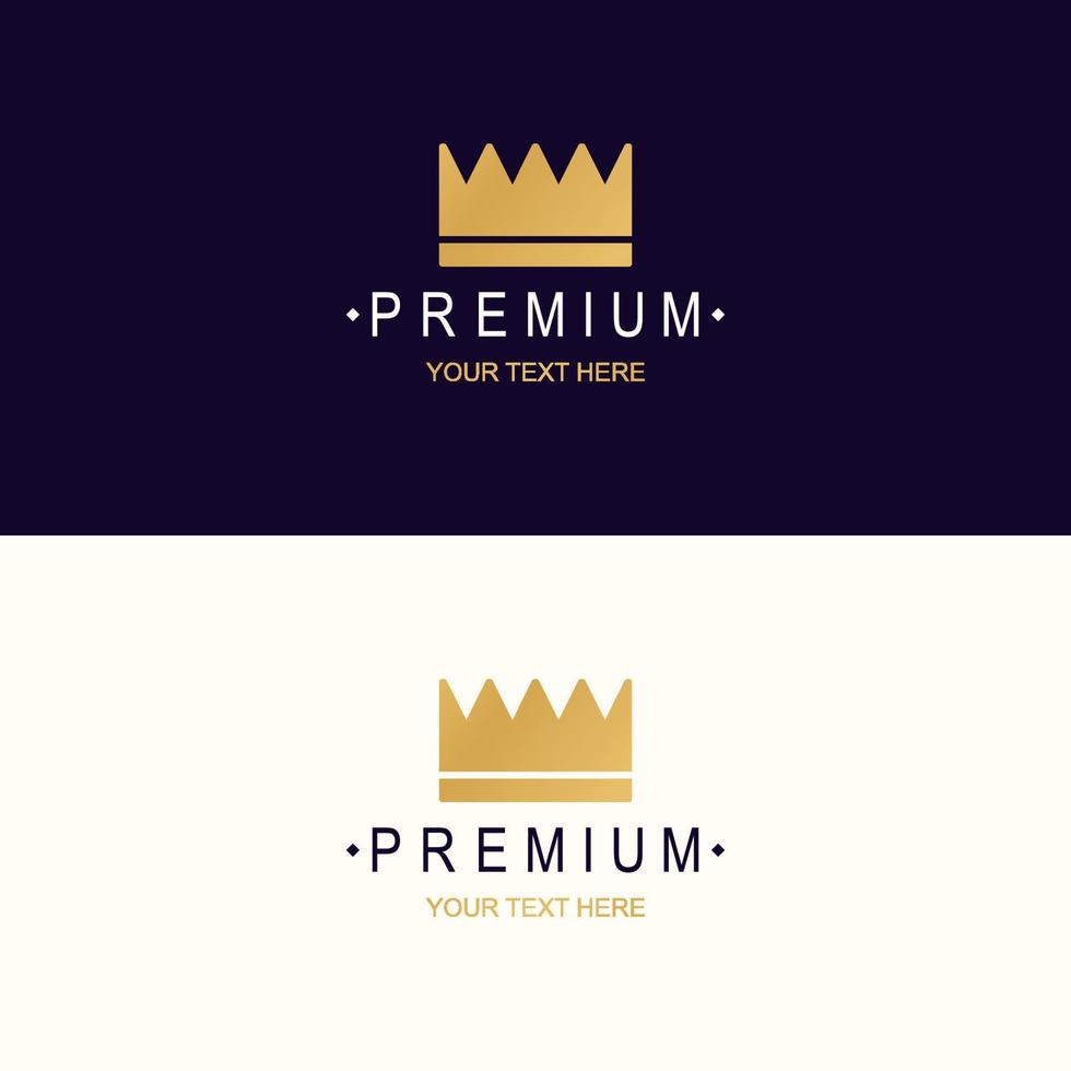 premium krona vektor logotyp