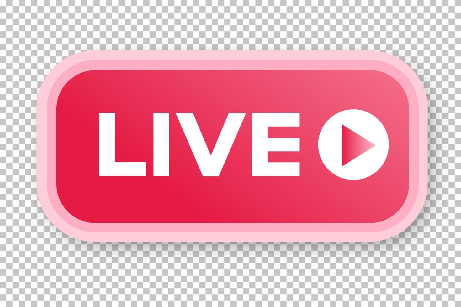 Live-Streaming-Symbol im modernen Stil 3d vektor