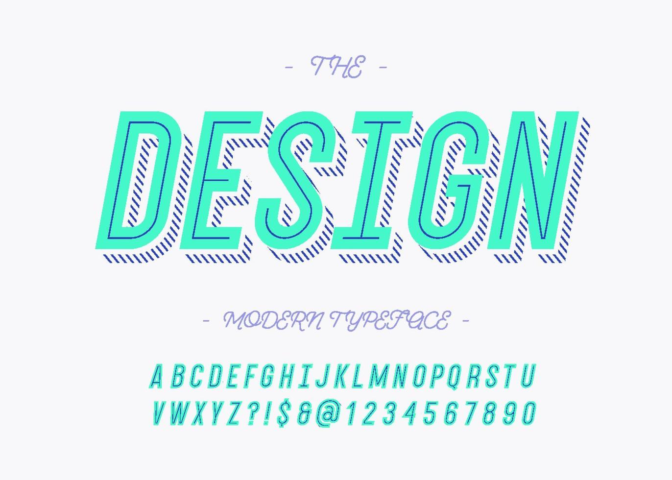 Vektor Fett Design Schriftart moderne Typografie