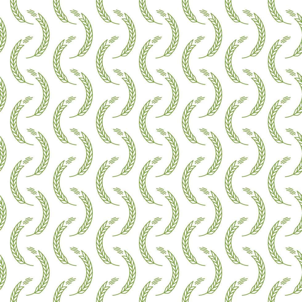 grüne Farbe des nahtlosen Musters des Ohrs auf weißem Hintergrund für Dekorationsbäckereimarkt vektor