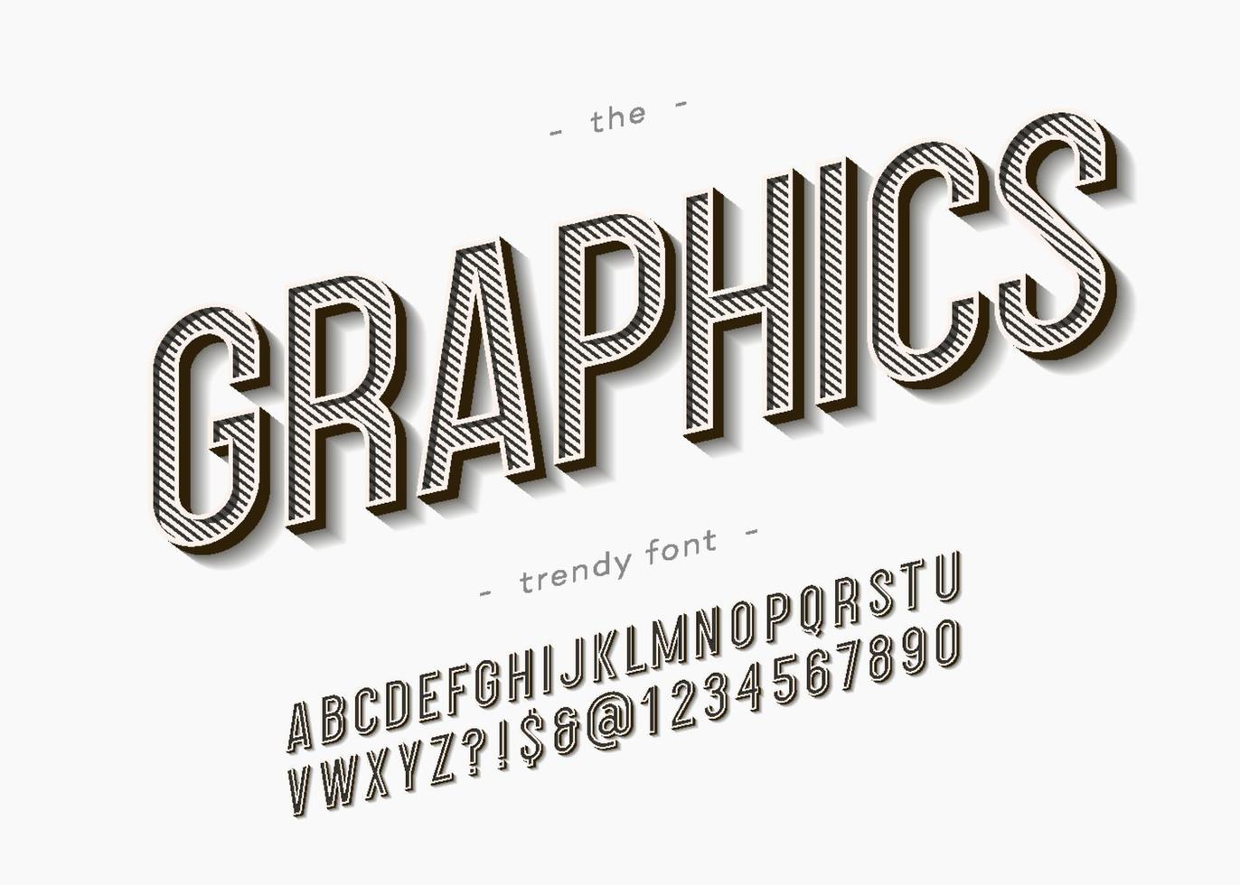 Vektor fette Grafiken Schriftart trendige Typografie