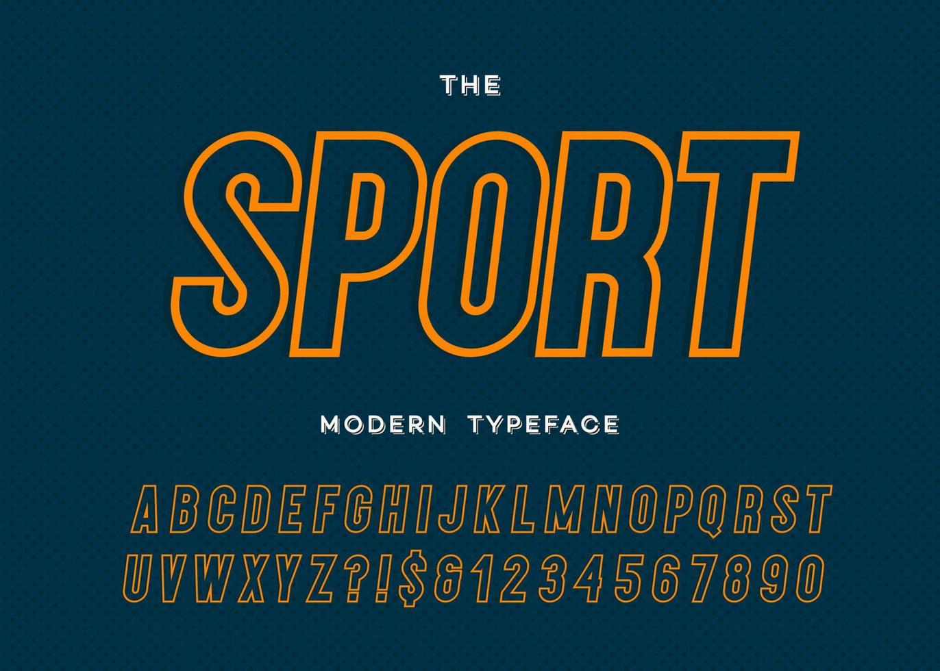 vektor sport modern typsnitt sans serif stil