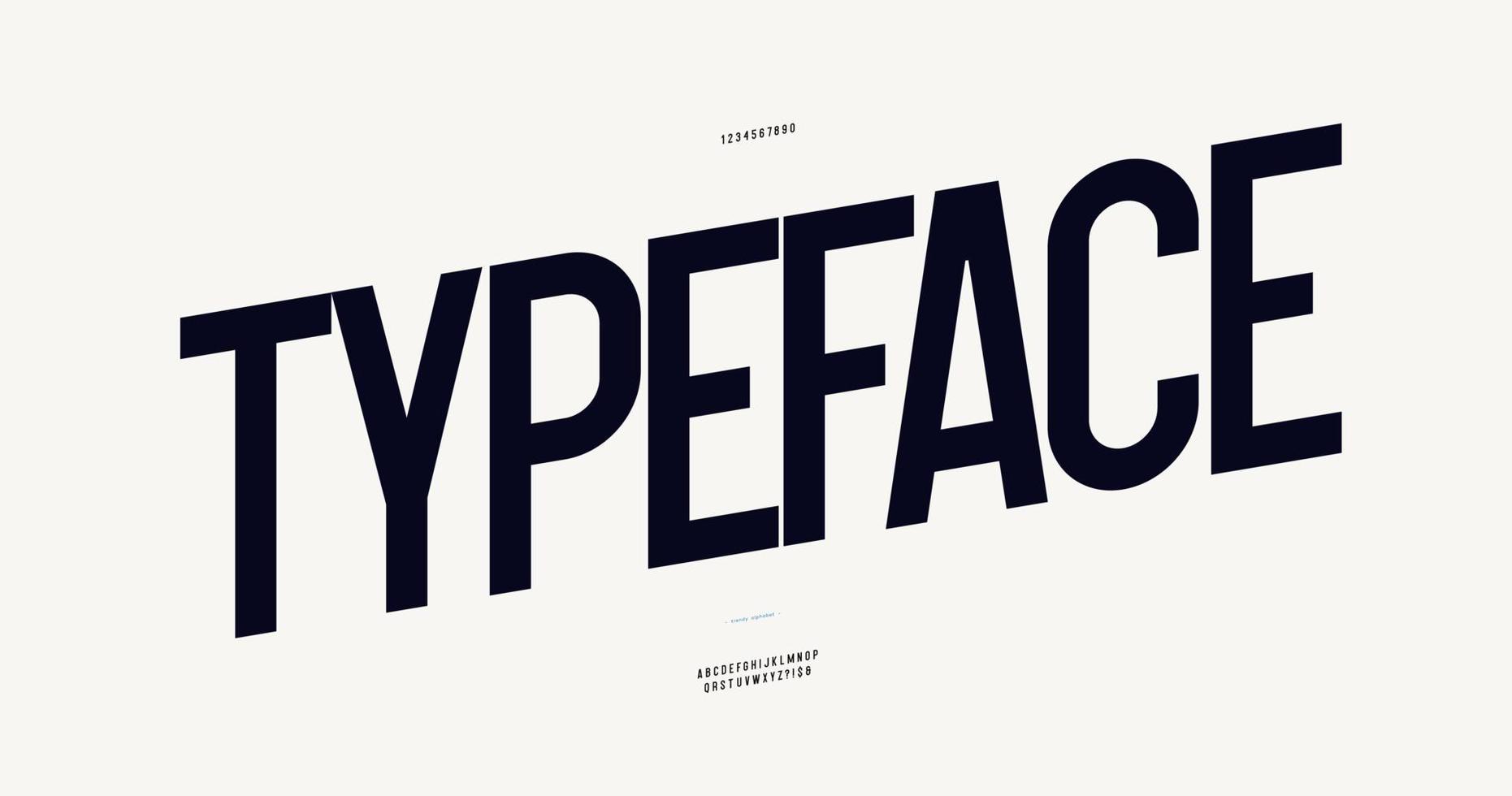 vektor typsnitt modern typografi