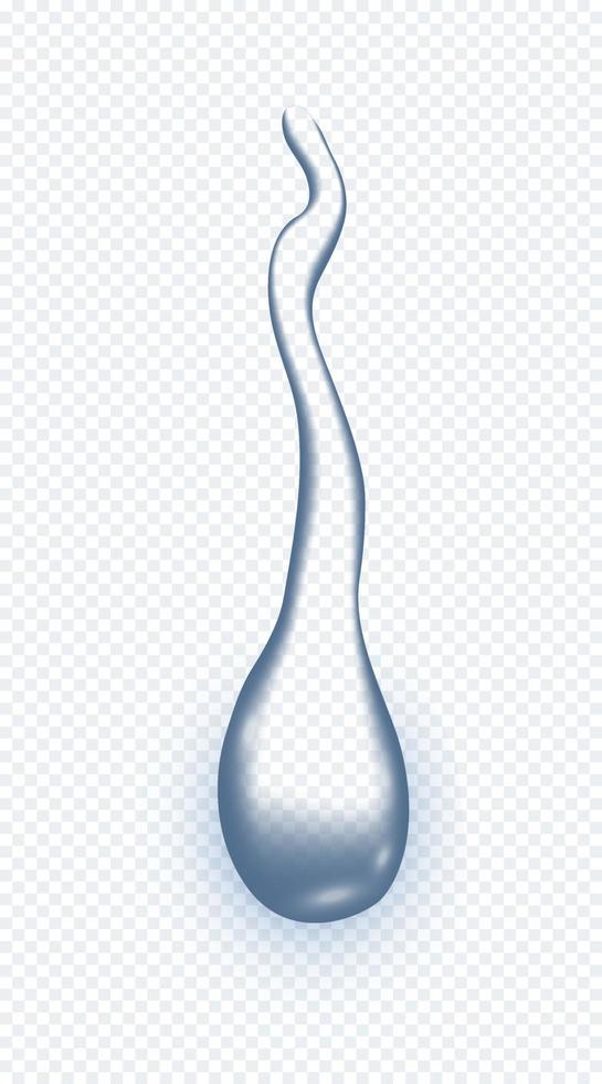 droppa vatten 3d realistisk stil vektor