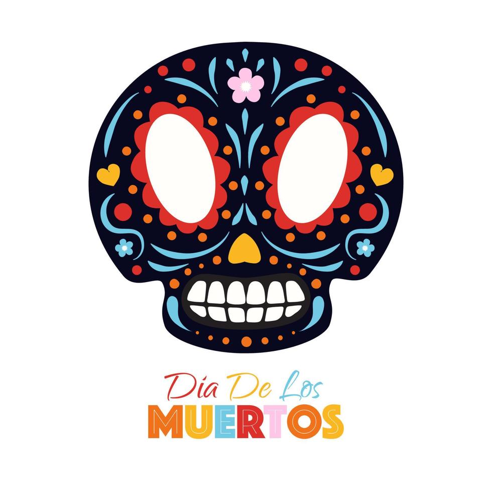 dia de los muertos, tag der toten illustrationsbanner vektor