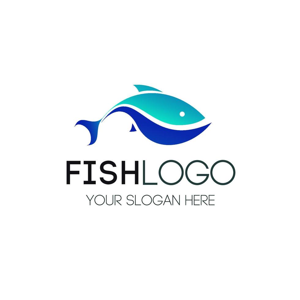 fisk logotyp vektor för skaldjur, restaurang mat